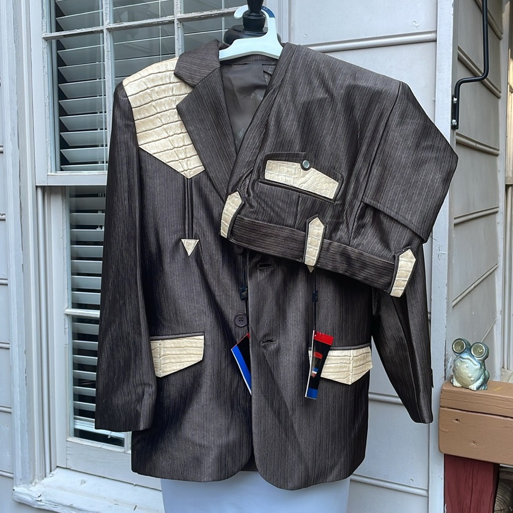 🤠 NWT- BOYS Club Palomino Brown Cowboy Western Matching Suit Size 8